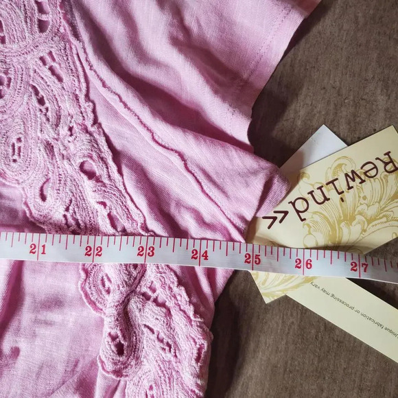 NWT Juniors' Rewind Short Sleeve Twist Front Tee Lilac Orchid Plus Size 2X - Picture 11 of 11